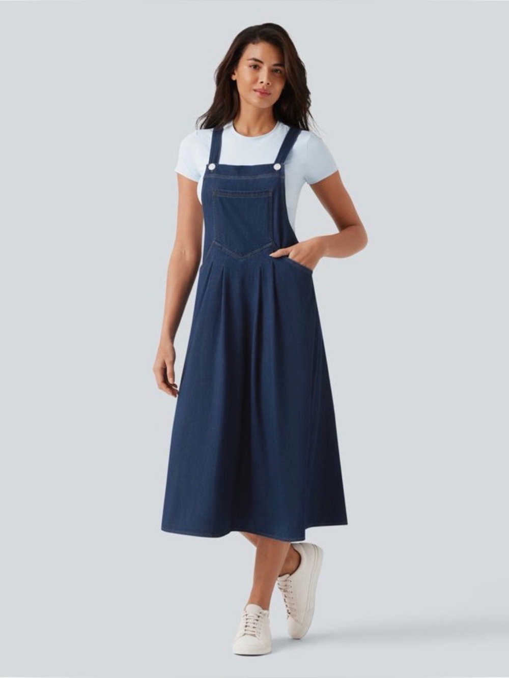 Halara flex denim dress dark blue